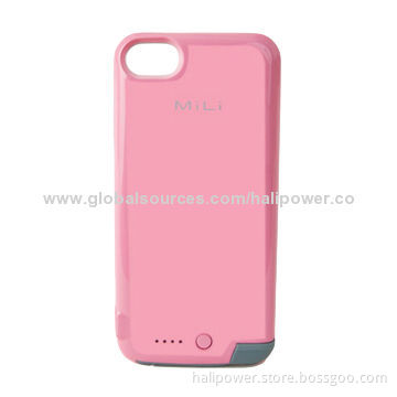 Battery Case for iPhone 5/5S, 2,200mAh Capacity, 5V/1A Input, 4 LED Indicators